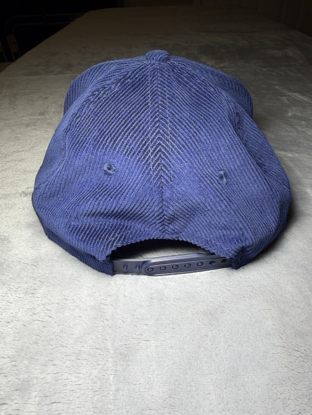 Vintage Alaska Snapback Trucker Hat Cap Corduroy Blue Eagle Outdoors One Size Ex - Picture 3 of 6